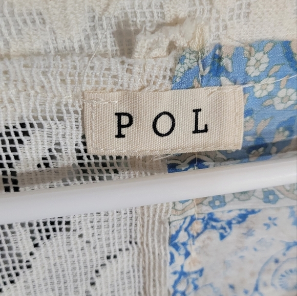 POL Floral Print Lace Oversized Top Small - Picture 3 of 5